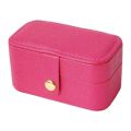 Portable Mini Jewelry Box Small Travel Storage Case for Rings Necklaces Earrings Lipstick with Removable Ring Slot PU Leather.