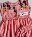 Hand embroidered soft cotton/lawn Frock with heavy neck work summer dress  for baby girls. 