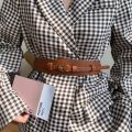 Dual-use belt ladies with woolen overcoat black waist wide elastic elastic tight waistband fashion tie-in suit sweater belt. 