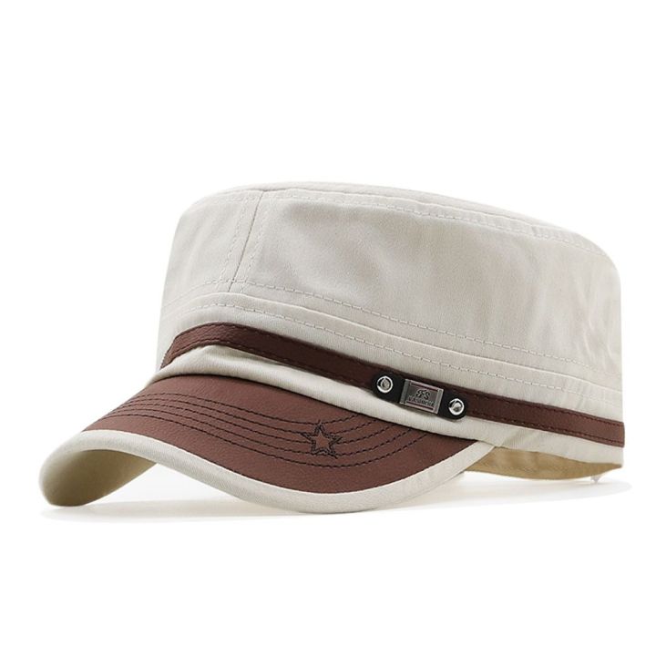 Men%20Unisex%20Army%20Hat%20Baseball%20Cap%20Cotton%20Cadet%20Hat%20Military%20%20Breathable%20Combat%20Fishing%20Flat%20Adjustable%20Cap%20-%20Image%202