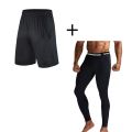 Men's Compression Pants with Shorts Gym Running Workout Leggings High Elasticity Quick-Dry Training Pants.