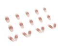 24 Pcs long gradient nude fake  Nails with Glue DIY Art Design False Nails Wearable Nails Stylish Pattern Artificial Nails by HBI. 