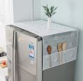 Premium Quality Fridge Cover for Double Door - Fridge Upper Dust and Pollution Multi Leaf stylish Design Fridge Top Cover.