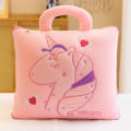 Cute Pillow Quilt Dual-use Pillow Folding Air Conditioning Blanket Car Interior Cushion Pillow 3-in-1 Office Nap Cushion Blanket.