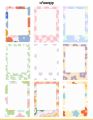 Pack of 9 Polaroid Picture Frame for Bullet journal and scrapbooking/2 designs. 