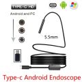 5.5mm USB Type-C Android Endoscope Camera Flexible Snake USB Type C Hard Wire 1M 2M 3M 5M 10M Cable Inspection Camera.