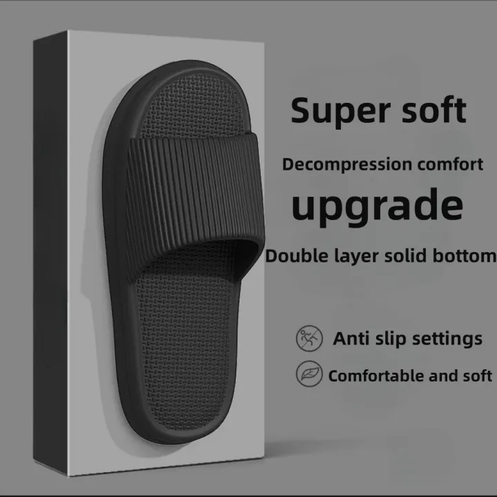 Fashion Men Women Sandals Anti Slip Wear Resistant EVA Thick Sole Comfortable Home Slippers Bathroom Flip Flops ﻿