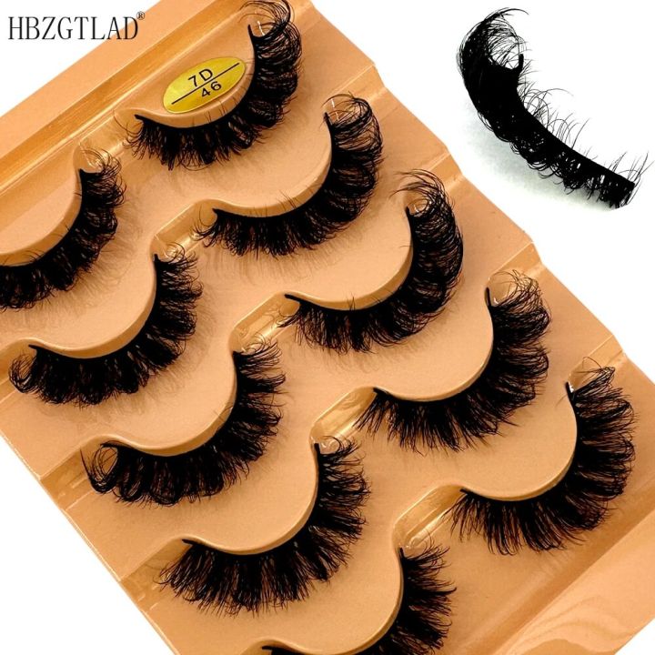 Cat%20Eye%20Eyelashes%203D%20Natural%20False%20Lashes%20D%20Curl%20Fluffy%20Soft%20Cross%205%20Pairs%20Manga%20Lashes%20Wispy%20Natural%20Eyelash%20Extension%20Makeup%20-%20Image%202