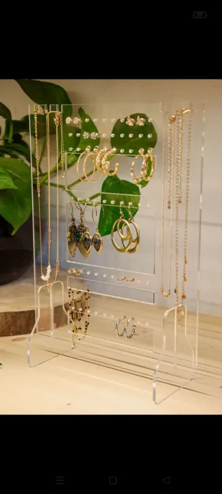 Jewellery%20Stand%20%20Necklaces%20and%20earrings%20%20Clear%20Acrylic%20Display%20Bracelet%20organizer%20-%20Image%202