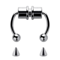 Magnetic Horseshoe Nose Rings, 316L Stainless Steel, Faux Septum Rings, Fake Piercing, Clip on, Hoop Rings, Gift for Women, Girl. 