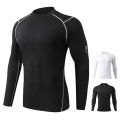 Kitty mall men's long sleeve sports shirt Pro Combat compression shirt reflective logo on sleeve [kanom] Ready to ship]. 