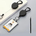 New Badge Holder Carabiner Keychain ID Holder Retractable Reel Mountaineering Buckle Multiple Tools Accessories.