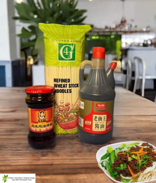 Spicy Keema Noodle Pack With Soya Sause and Lao Gan ma Chicken Achar