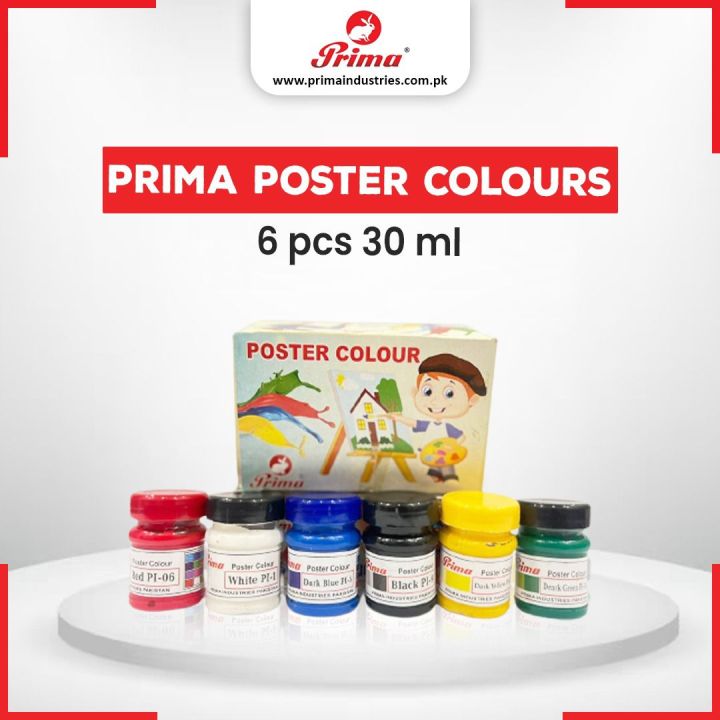 Prima Poster Colours Poster Paints for kids 6 pcs 30ml