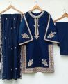 Front Neck, Sleeves And Daman Embroidery Shirt with Embroidered Dupatta 3Piece. 