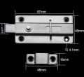 Stainless steel towal bolt with screw door lock kundi automatic button. 