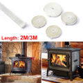 10/15mm Fireplace white Sealing Rope Wood Burning Stove Door Self-Adhesive Fiberglass Sealing Cord Replacement Black Gasket Tape. 