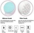 2 in 1 Facial Cleansing Brush, Cleansing for Washing Face, Massage Pore Cleanser Exfoliation, Ultra-Soft Manual Exfoliating Wash Makeup All Skin Types, 2 in1 face cleansing brush, silicone 3D double-sided facial deep cleaning brush. 