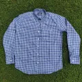 Office Style with Classic Comfort! Men's Cotton Checkered Long Sleeve Office Shirt - Perfect Blend of Style and Durability for Everyday Wear. 