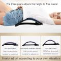 AOSRI Multi-Level Back Stretching Device, Curved Stretching 88 Massage Points Lying and Sitting Dual-Use 3-Level Adjustable Magnet Therapy Improve Hunchback Relieve Pain Black+Purple. 