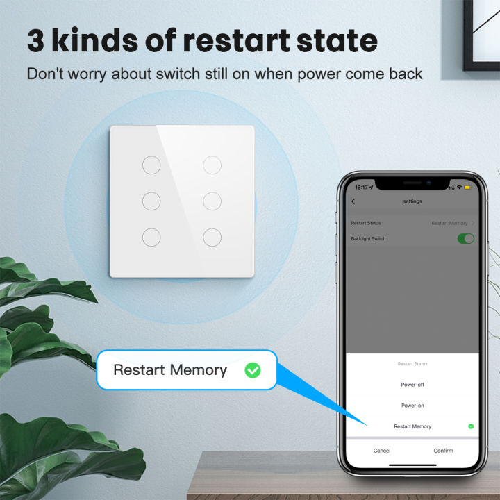 AVATTO%20Brazil%20WiFi%20Smart%20Light%20Wall%20Switch,Tuya%20Touch-Sensor%20Smart%20Interruptor%204/6%20Gang%20Switch,Work%20for%20Alexa%20Google%20Home%20-%20Image%204