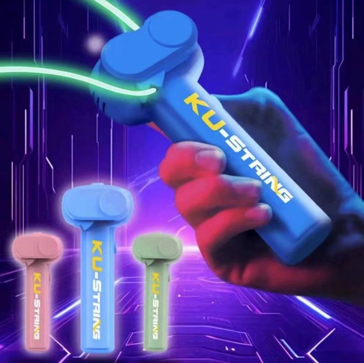 Launcher Loop Rope Toy Rope Launcher Zip String Handheld Adjustable Speed Luminous Rope Lasso Kids Fun Game Toys Christmas 