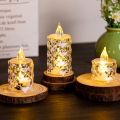 6/12/24pcs Beautiful And Elegant 3pcs Battery-Powered Flameless Candle Lights, For Weddings, Parties, Christmas Decoration. 