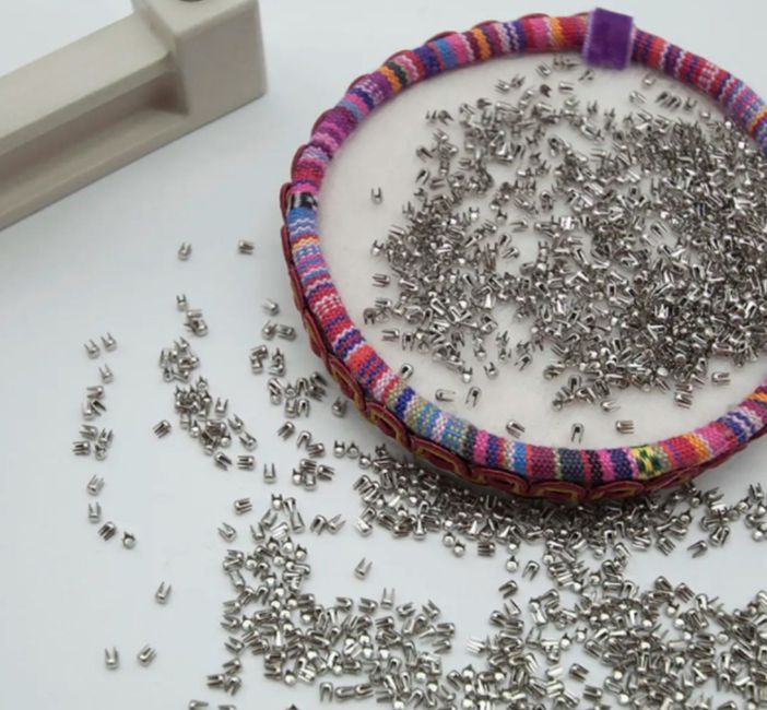 100grams(Around 3600Pcs) Beads Rivet
Pins Four Claws Nails DIY for Clothing beads + Free 2 tola bead