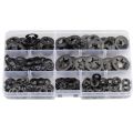 260pcs Star Lock Washers Kit M3-M12 Push-On Fasteners for Quick Assembly Metal Speed Nuts. 