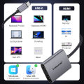 Lemorele HD20 4K USB C Hub for Macbook MST Docking Station Triple Display USB-C/A to 2x HDMI Aluminum Body Braided Cable. 
