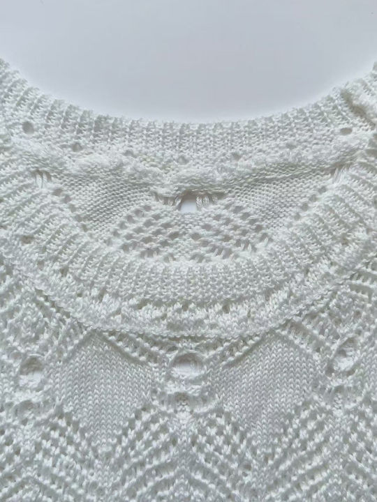 Fashion%20Style%20Knitting%20Texture%20Beachwear%20Cover%20Up%20Elegant%20Side%20Slit%20Beach%20Dress%20Ladies%20Summer%20Holiday%20Hollow%20Out%20Bikini%20Cover-Up%20-%20Image%205