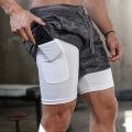 Camo Running Shorts Men Gym Sports Shorts 2 In 1 Quick Dry Workout Training Gym Fitness Jogging Short Pants Summer Men Shorts. 