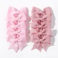 10Pcs/lot Grosgrain Ribbon Pigtail Bows Elastic Hair Ties Hair Bands Holders New Year Hair Accessories for Baby Girls Gift. 