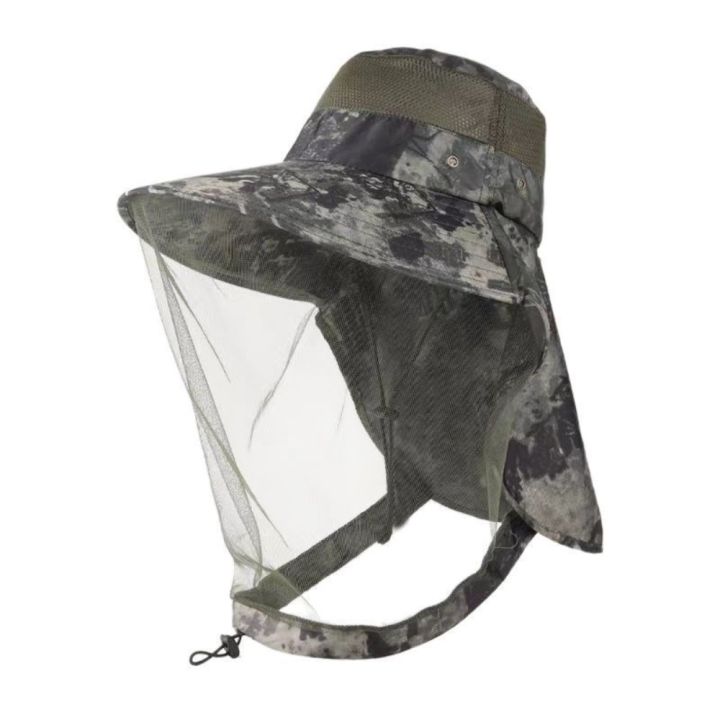 Fishing Cap Mosquito Insect Repellent Mesh Masks Anti UV Fishing Hat Unisex Summer Outdoor Fishing Camping Accessories Sun Hat