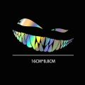 16*8.8cm Car Stickers Devil Slanted Eyes Bad Smile Motorcycle Window Personalized Creative Reflective Car Stickers. 