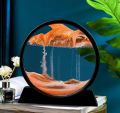 Sandscape Painting – Sand Clock – Moving Sand Art – Hourglass Sand Timer – 3d Moving Sand Mountain Lamp With Metal Stand – Showpiece – Home Decoration. 