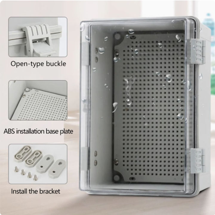 IP66%20Outdoor%20Waterproof%20ABS%20Gray/Transparent%20Cover%20Plastic%20Electronic%20Junction%20Box%20Electronic%20Housing%20Outdoor%20Waterproof%20Box%20-%20Image%205