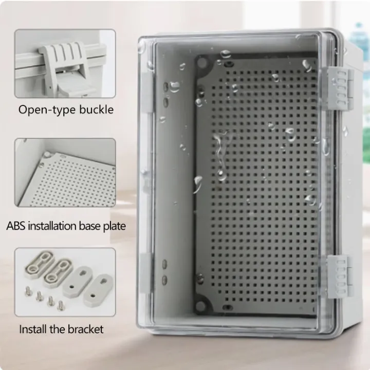 IP66%20Outdoor%20Waterproof%20ABS%20Gray/Transparent%20Cover%20Plastic%20Electronic%20Junction%20Box%20Electronic%20Housing%20Outdoor%20Waterproof%20Box%20-%20Image%205