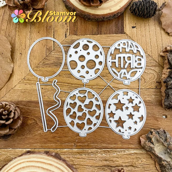 Original%20Lovely%20Bubbles%20Love%20Stars%20HAPPY%20BIRTHDAY%20Balloons%20Metal%20Cutting%20Dies%20Scrapbooking%20Decorative%20Embossing%20-%20Image%203