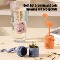 1pc Flamingo-Shaped Silicone Tea Maker – Multi-Functional Strainer for Tea, Coffee, and Spices. 