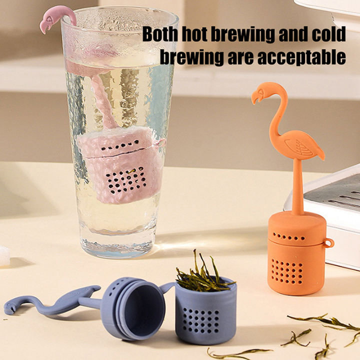 1pc Flamingo-Shaped Silicone Tea Maker – Multi-Functional Strainer for Tea, Coffee, and Spices