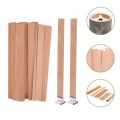 20pcs Wooden Candles Wick DIY Candle Making Kit Smokeless Candle Core with Clip Base Handmade Candle Wood Core Candlewick.