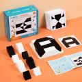 DIY Wooden Hide Puzzle Toys Montessori Logical Thinking Training Hidng Blocks Board Games Educational Toys For Children Kids. 