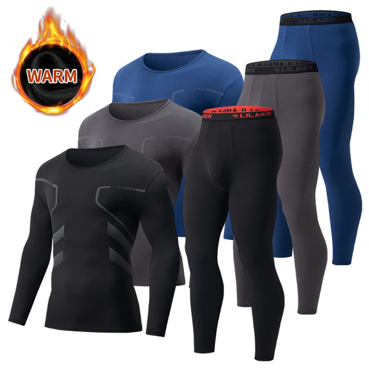 2/3-piece%20Set%20Of%20Autumn/Winter%20Men's%20Printed%20Thermal%20Underwear%20Sports%20And%20Fitness%20Round%20Neck%20Long%20Sleeved%20T-shirt%20Top%20Base%20Shirt%20-%20Image%206