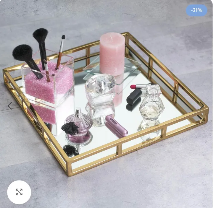 Mirror%20Vanity%20Tray,%20Gold%20Perfume%20Tray%20with%20Side%20Rails%20Ideal%20for%20Makeup,%20Jewelry%20%20tray%20and%20vanity%20serving%20tray%20-%20Image%207