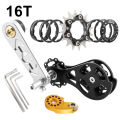 MUQZI Single Speed Conversion Kit 12T 13T 14T 15T 16T 17T 1 Speed Cassette Cog With Single Speed Chain Tensioner Chain Guide. 