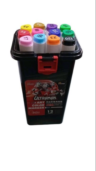 Two Color Side Marker Double Side Art Marker Colors Set Of 12 | Daraz.pk