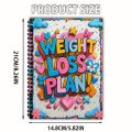 A5 Self discipline guide weight loss diary notebook, Motivational Fitness and Weight Management Forms for Women and Men. 