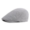 Men's Spring Autumn Beret Male Horn Korean Retro Solid Peaked Cap Forward Hat For Women Protection Elasticity Peaky Blinders D13. 
