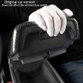 For Tesla Model Y Juniper 2025 Model 3 Highland Carbon Fiber ABS Case Center Console Arm Rest Lid Central Armrest Box Pad Cover.
